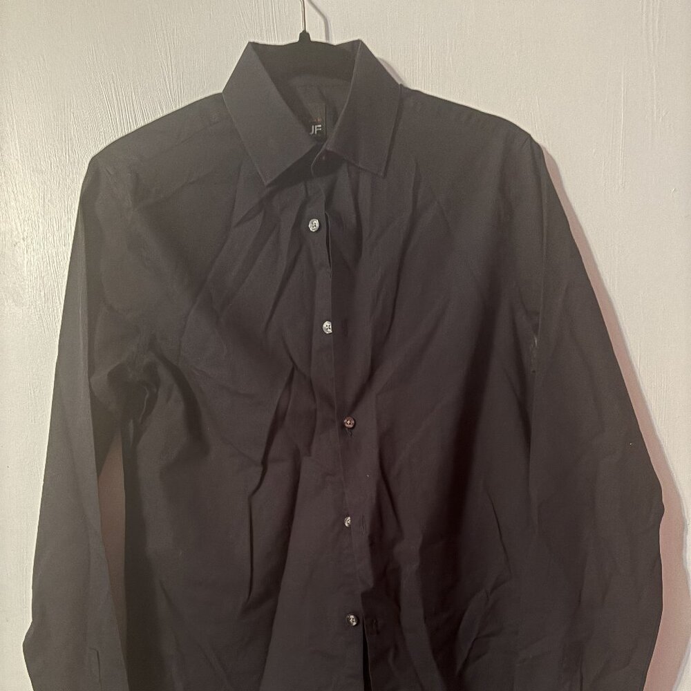 Black button up long sleeve dress shirt